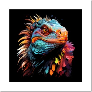 Iguana Rainbow Posters and Art